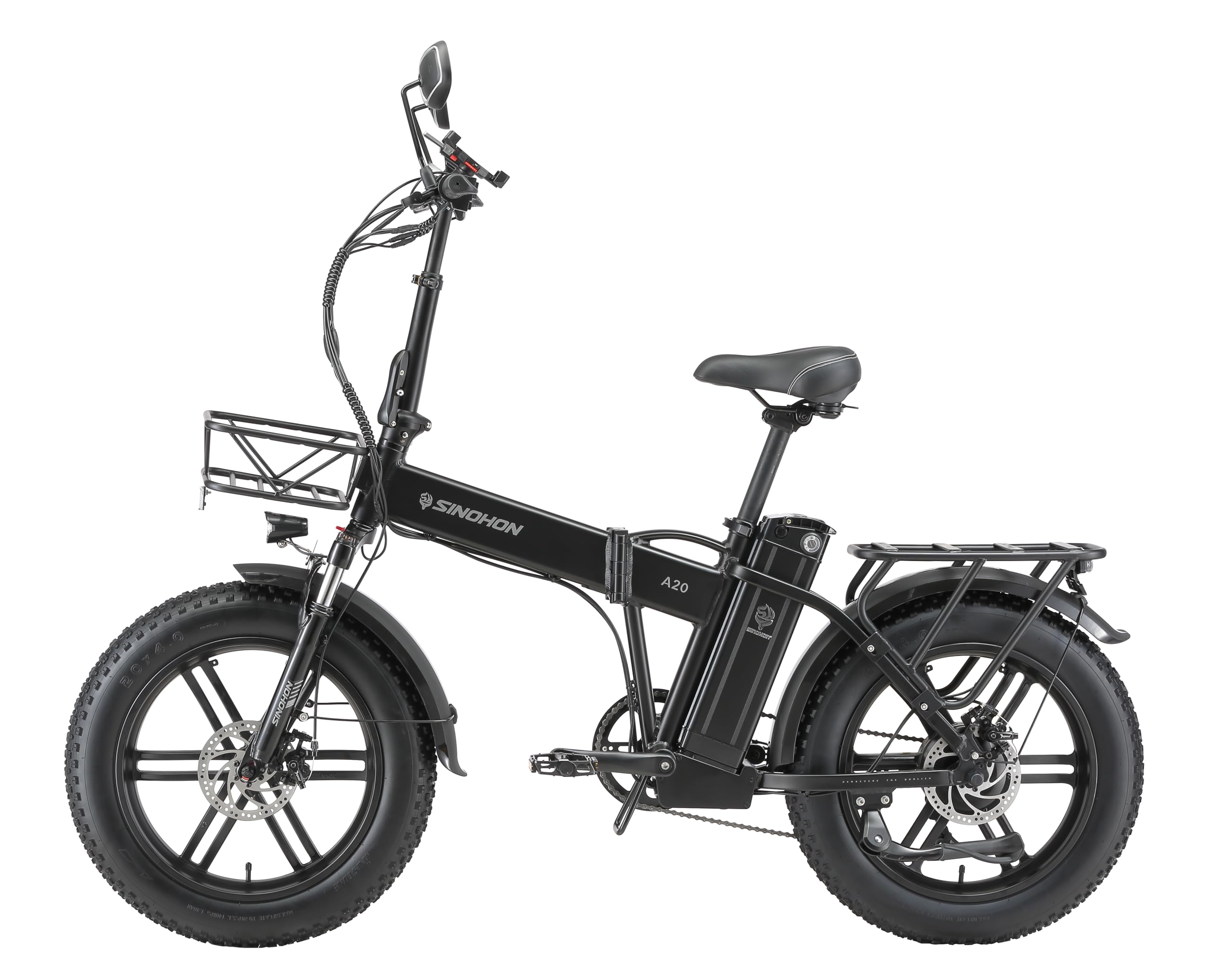 A20 Bicicleta Eléctrica Plegable 20 Pulgadas para Adultos - Motor 250W, Batería 48V 18Ah Extraíble, hasta 100km Autonomía, 7 Velocidades - Bicicleta Urbana Duradera para Ciudad