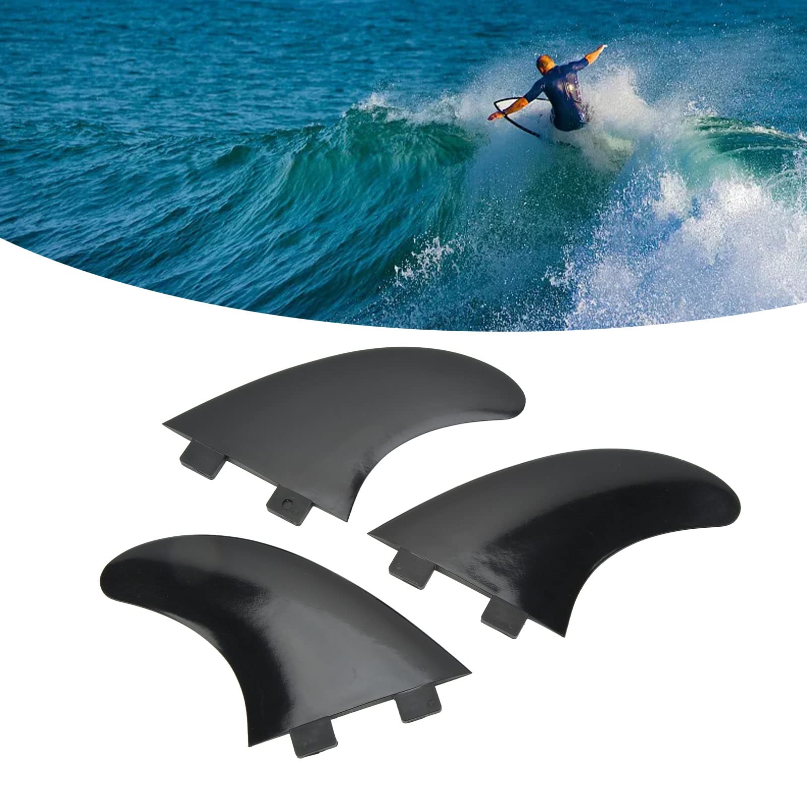 3 Pinne Per Tavola Da Surf In PVC - Propulsori Per SUP E Tavole Lunghe, Ricambio, 4 Colori Opzionali