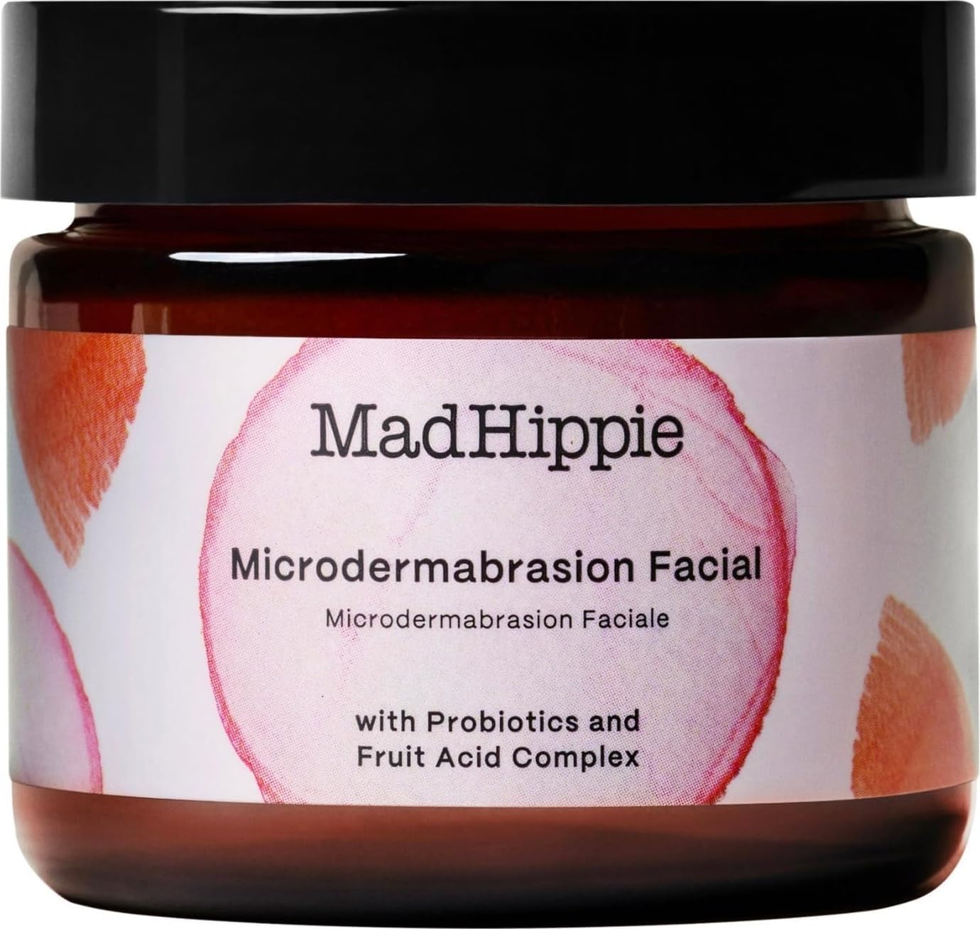 Mad Hippie MicroDermabrasion Facial โ Exfoliating Face Scrub with Probiotics + AHA Fruit Acid Complex, Light Citrus Scent, 2.1 Fl Oz