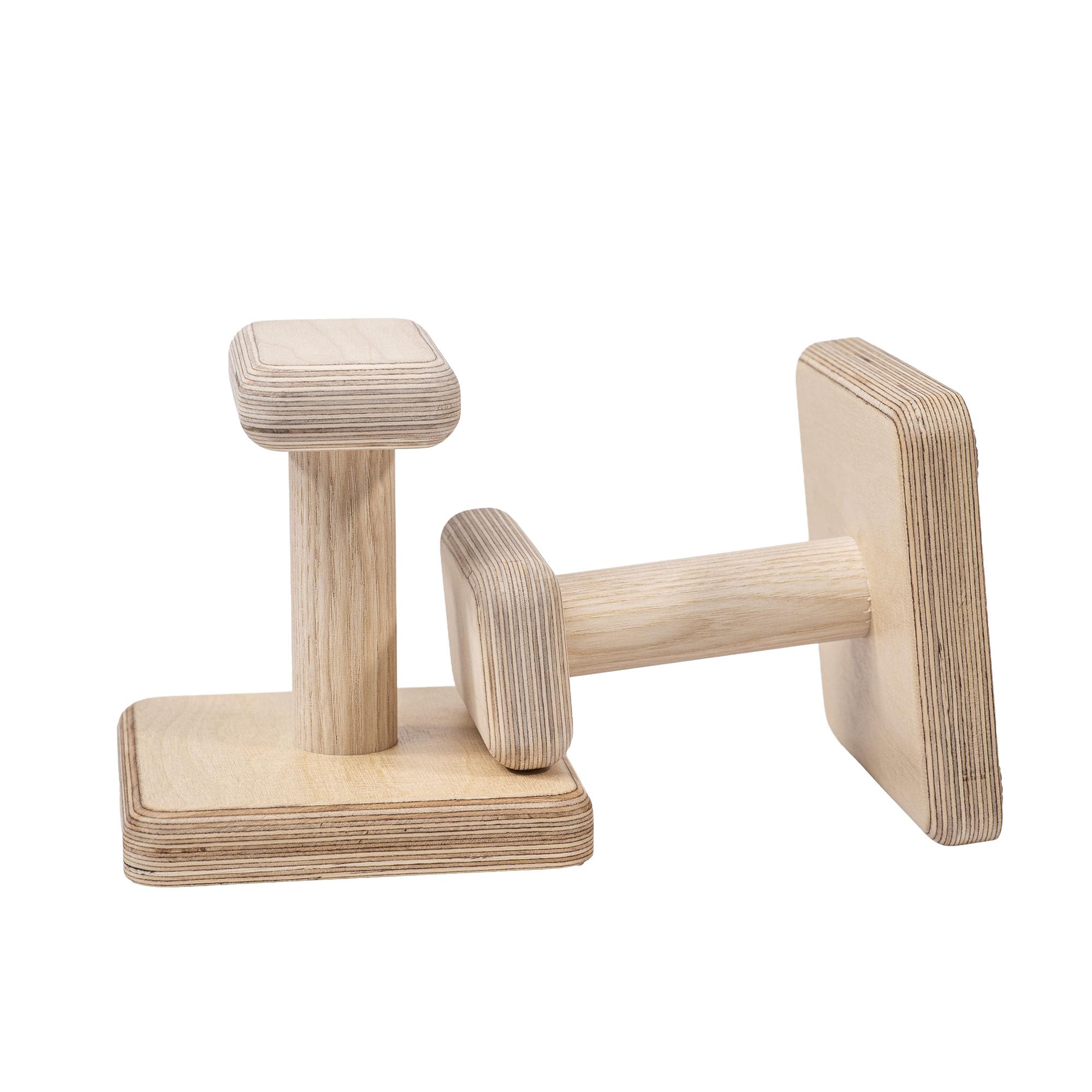 Handstandständer Mini für Calisthenics, 15x15 cm Basis, 16 cm Höhe, Holz Parallettes