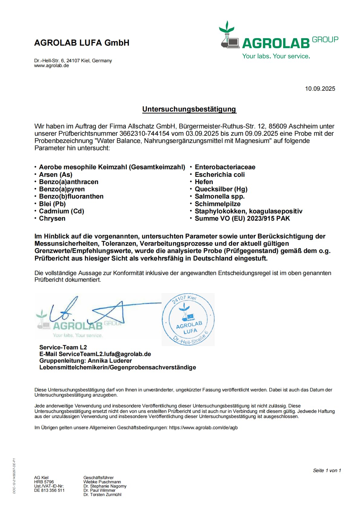 7 in1 Wasserbalance Komplex Brennnessel mit Rosskastanie Gotu Kola Magnesium 90 vegane Kapseln