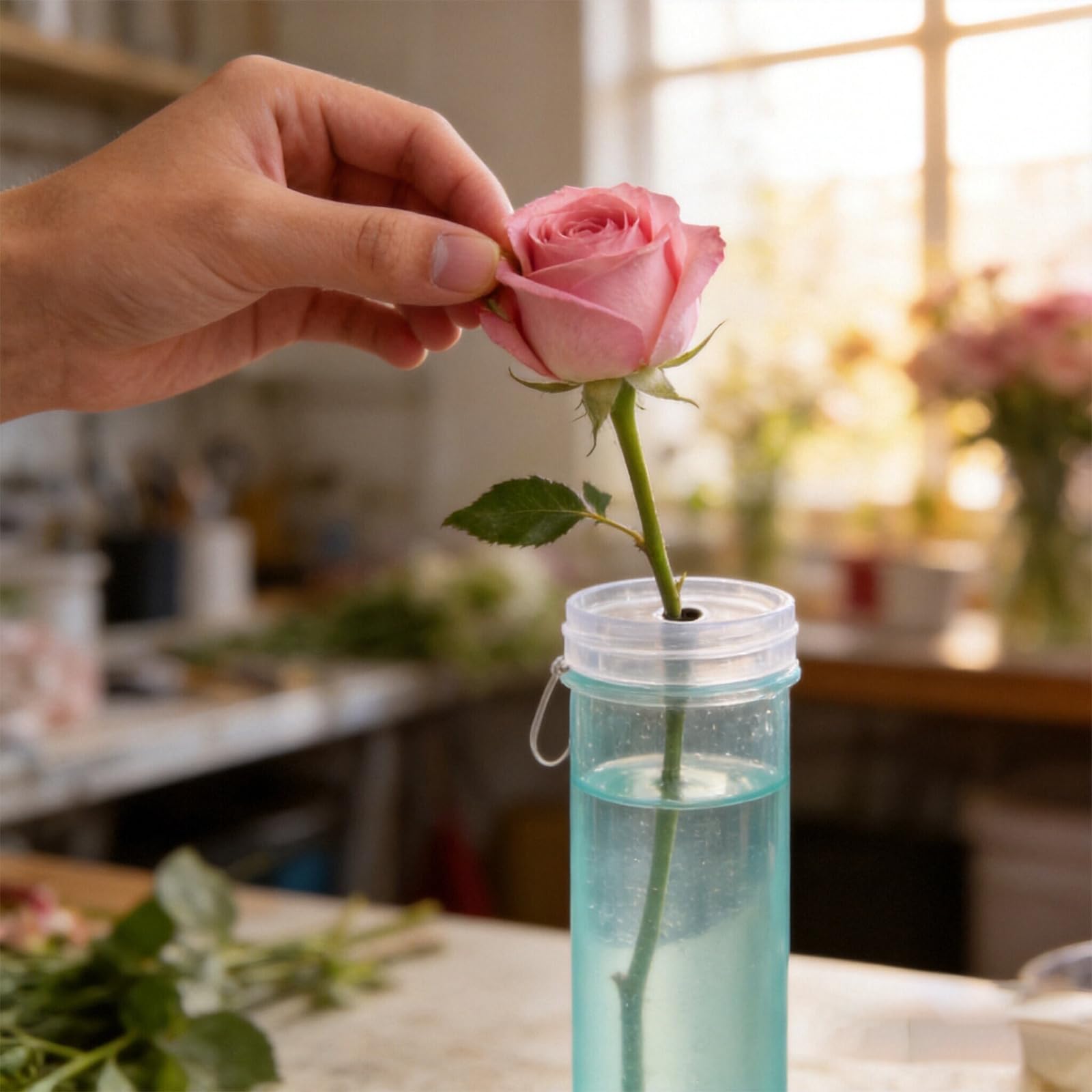 100 Pezzi Provetta per Acqua di Fiori, Tubo Fiore Trasparente, Provetta di Fiori Freschi, Utilizzato per Spostare i Fiori e Fornire Sostanze Nutritive(Plastica)