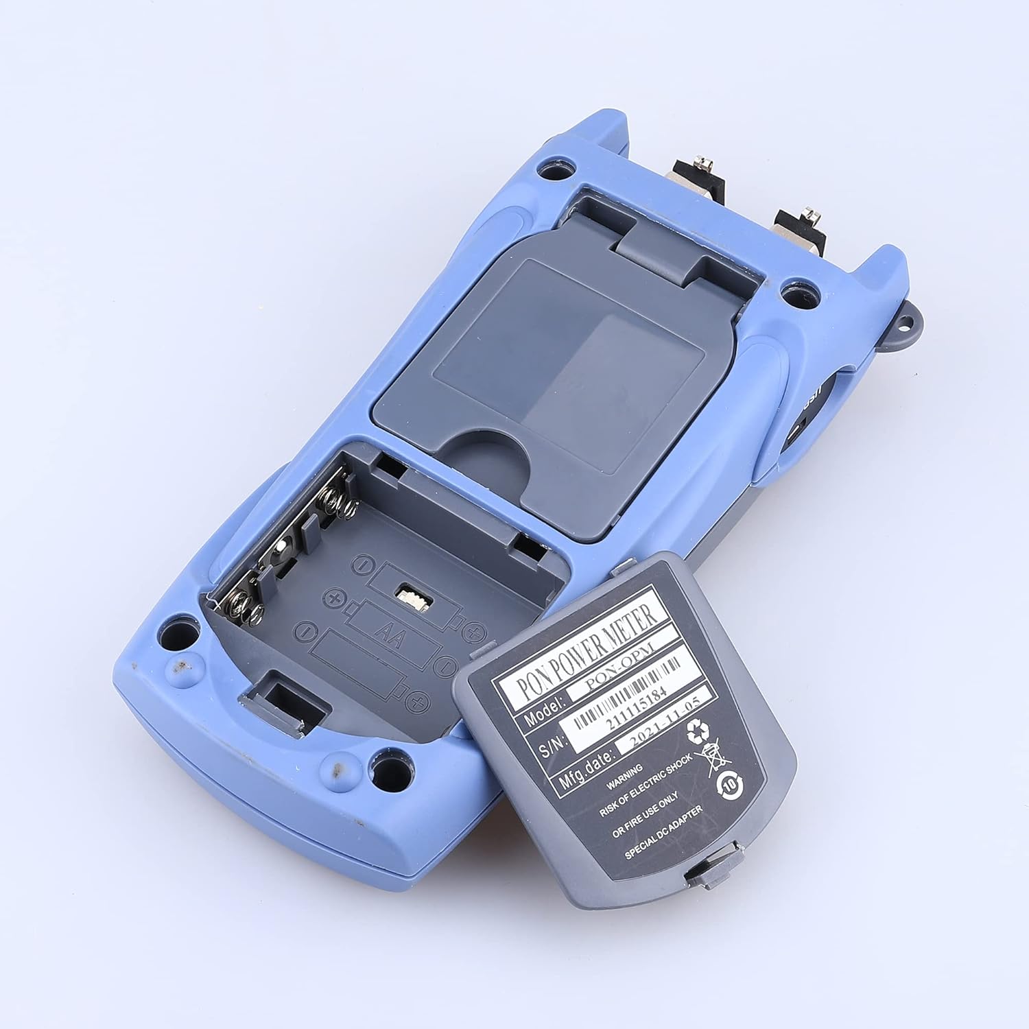 Optical Fiber PON Power Meter 1310/1490/1550nm FTTX/ONT/OLT Network Tester Handheld Optical Communication Test Instruments with FC/SC Adapter Interface (Connector Type UPC)