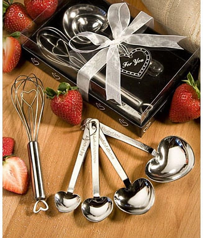 Amazon.com: Measuring Spoon and Whisk Favor Sets: Heart Shaped Spoon ...