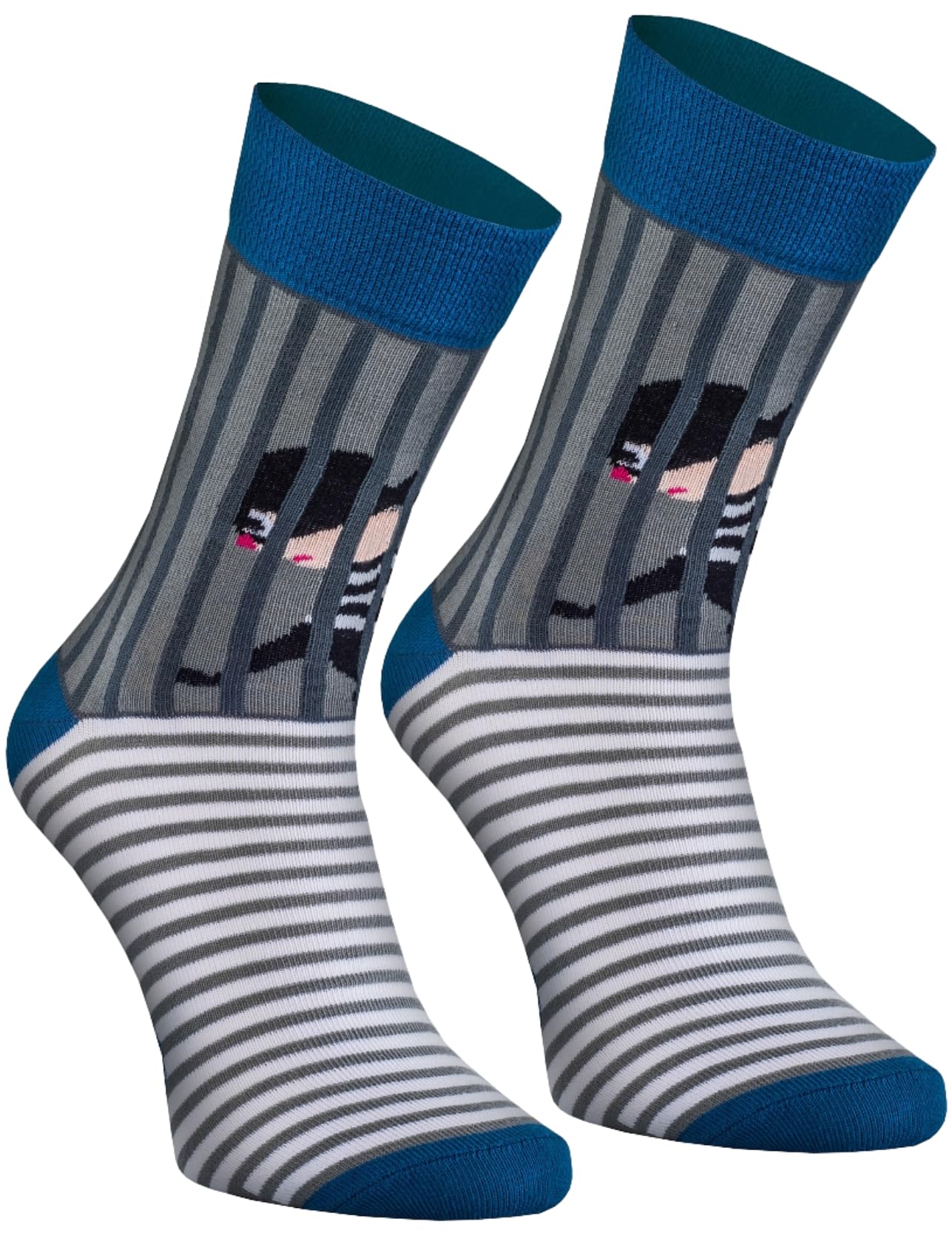 Rainbow Socks- Women Men Robber Funny Socks - 1 Pair - Size UK 7,5-11 EU 41-46