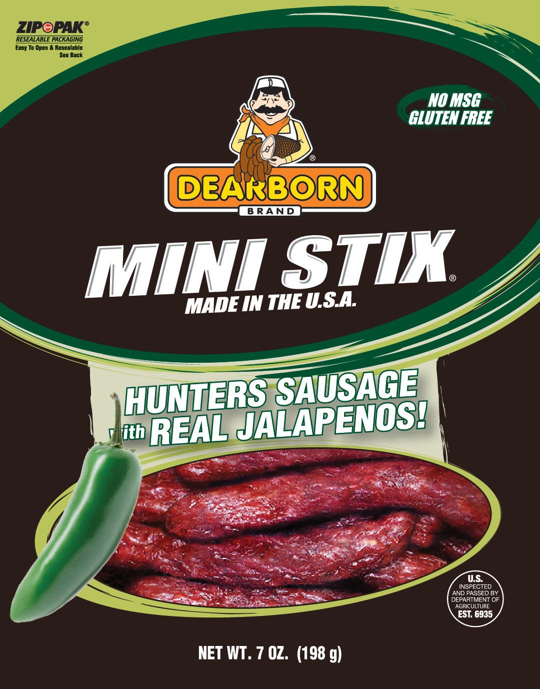 Dearborn Brand - Jalapeno Mini Sticks - 7 Oz. (8 Pack)