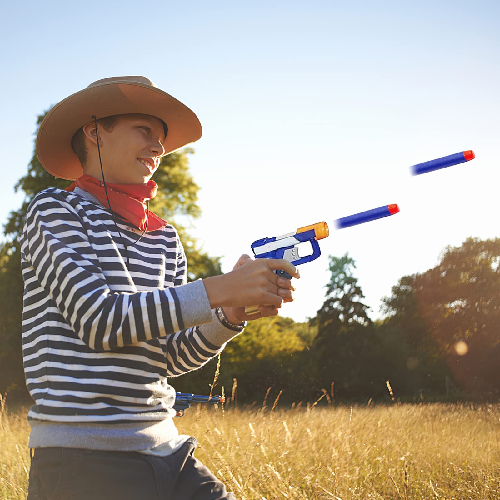 Airlab 100 sztuk uzupełniających rzutek do Nerf, 7,2 cm piankowe pociski do miotaczy serii N-strike elite, akcesoria do pistoletów zabawkowych do gier sportowych na świeżym powietrzu, niebieskie