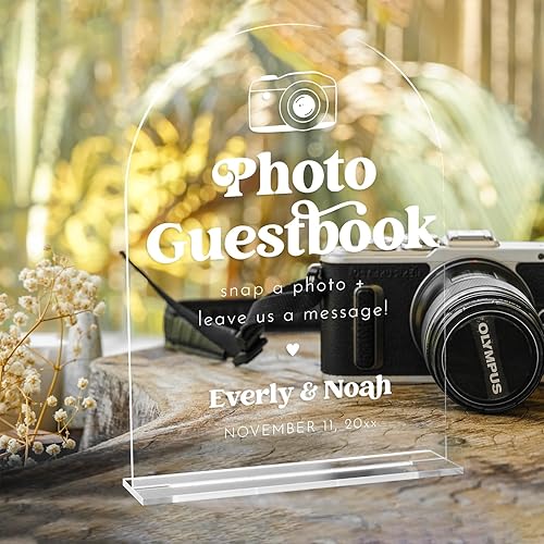 Miniatura 38 de Letrero de arco acrílico con espejo dorado de 5 x 7 pulgadas con soporte, paquete de 10 letreros acrílicos de arco dorado en blanco con base