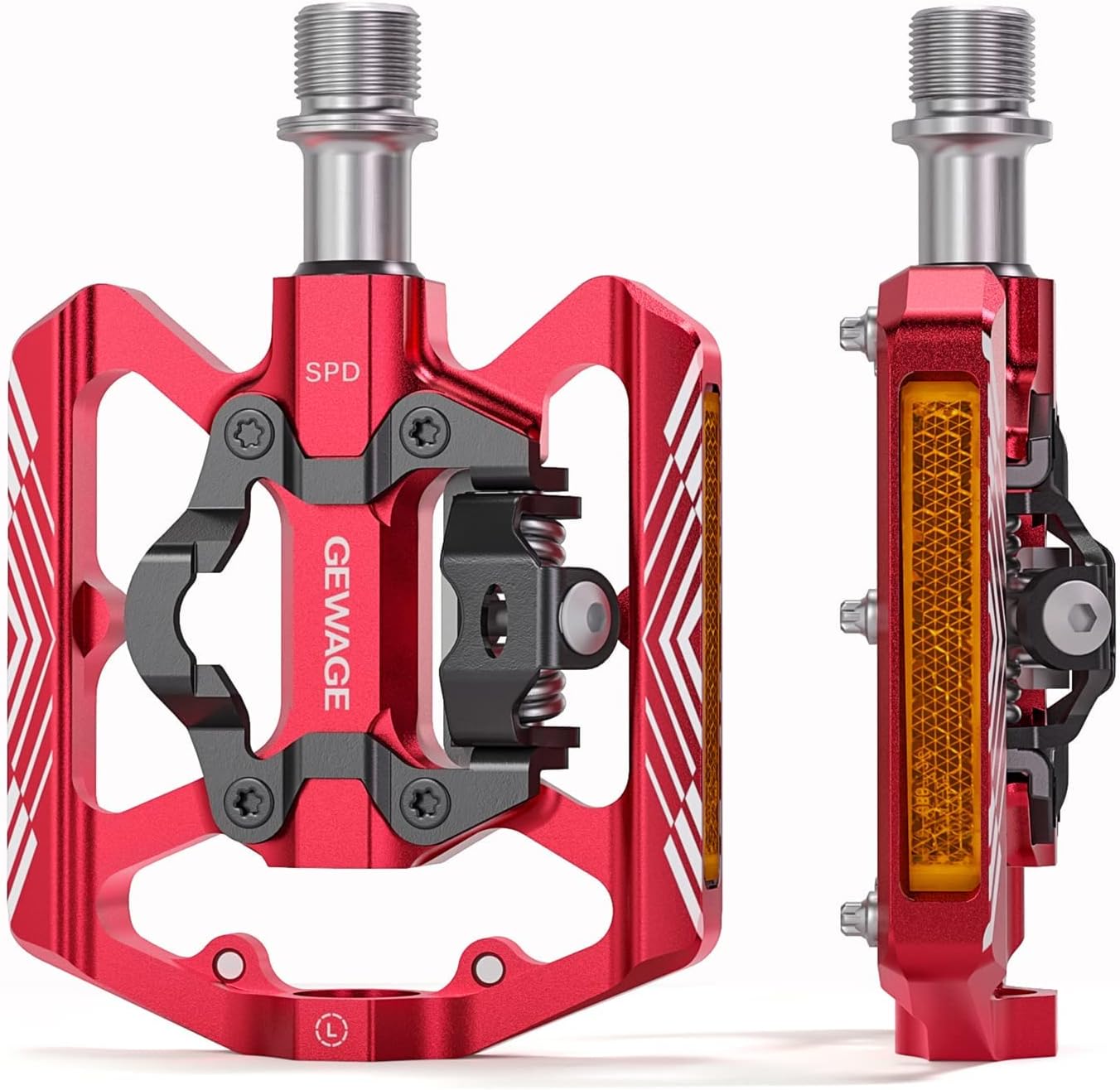Pedali MTB Flat Antiscivolo Con Riflettori - 2 Pezzi, Nero, Per Mountain Bike E Bici Da Corsa - Foto 6
