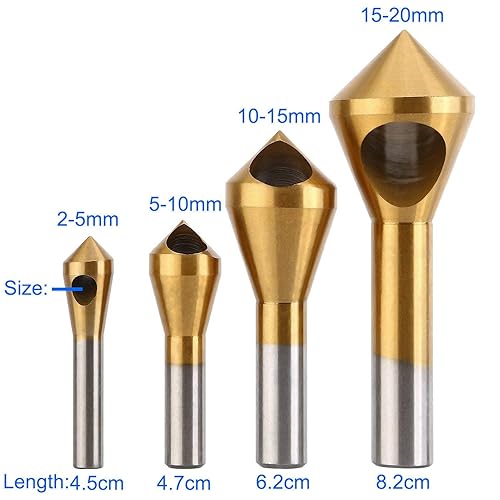 Miniatura 3 de OCGIG 4pcs titanio recubierto avellanado chaflán herramienta desbarbado herramienta conjunto metal madera brocas Zhongbo negocio