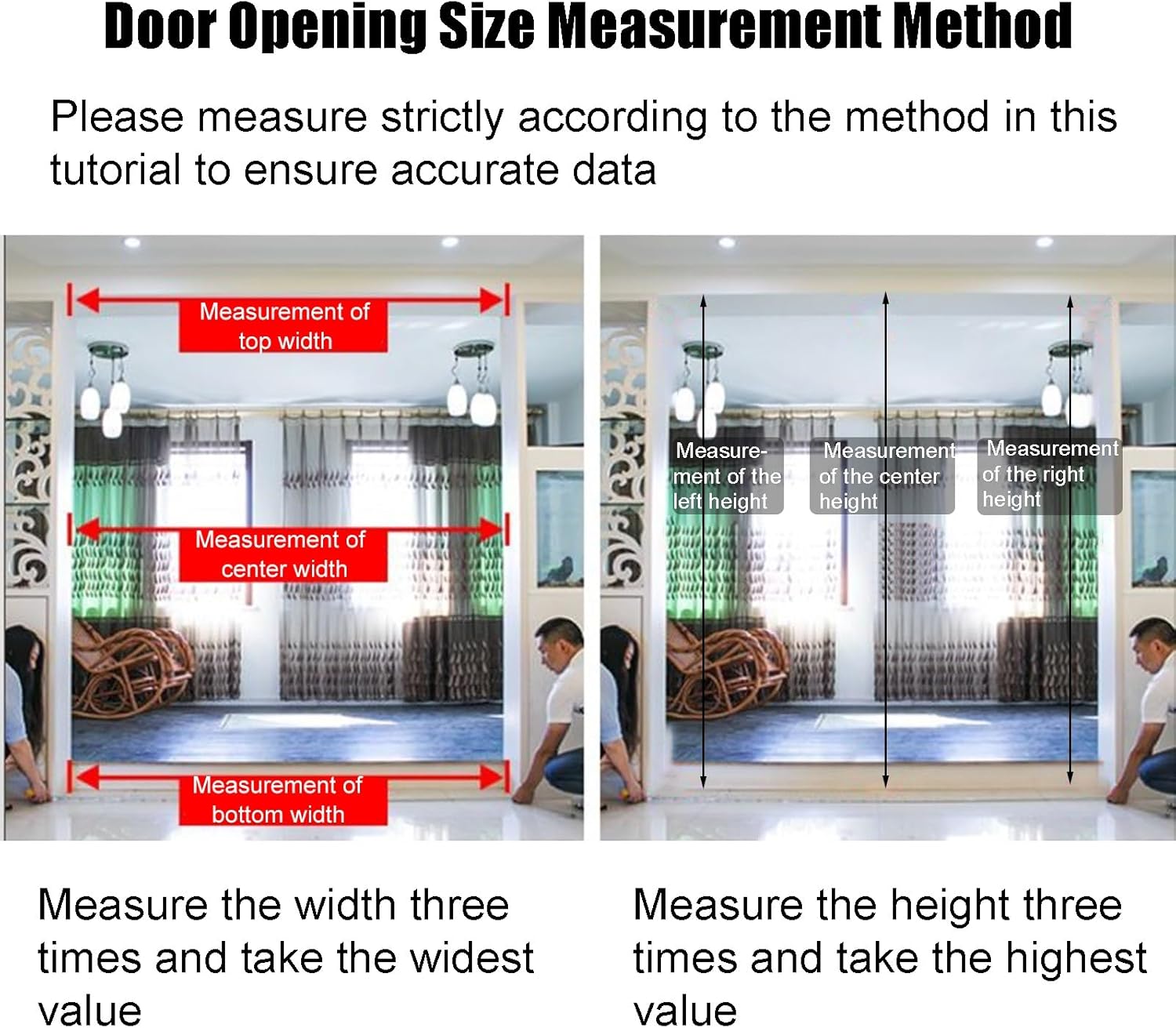 PVC Accordion Sliding Door 202cm Tall, Foldable Room Divider with Hardware Kit, Interior Door for Laundry Room & Doorway, Acrylic Panel (Black, 110x202cm)