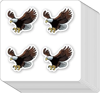 Bald Eagle Stickers 1in for Scrapbooking, Arts, Craft, Kids DIY, Calendars Journals 80-Pack