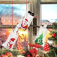 Vista 6 de OurWarm Calendario de Adviento de Navidad 2024, 24 días de arpillera, calendarios de Adviento colgantes de arpillera, bolsas de regalo de dulces