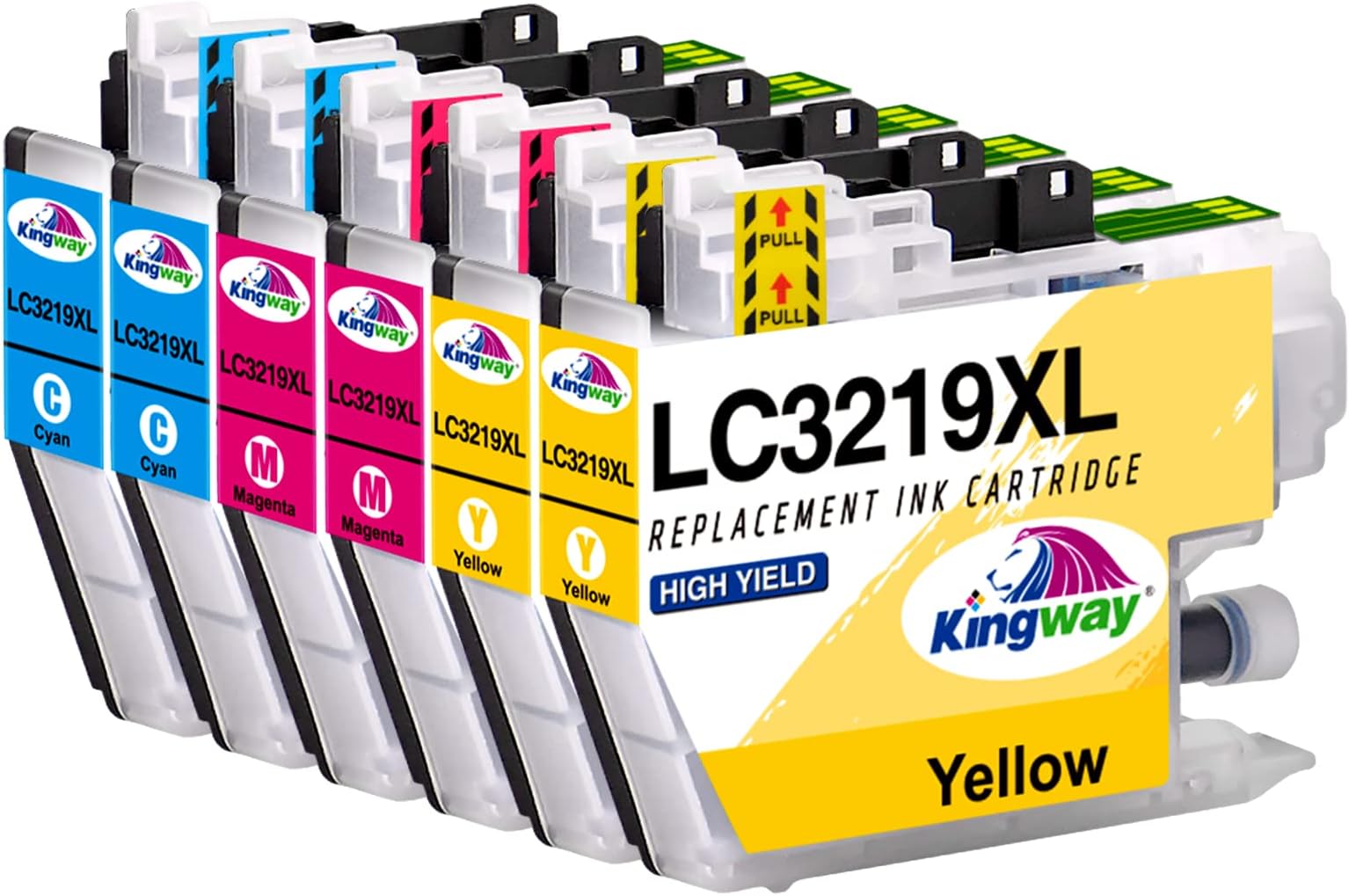 KINGWAY LC3219XL Ink Cartridges for Brother LC3217 LC3219XL Ink Cartridges Multipack for Brother MFC-J6530DW MFC-J5330DW MFC-J5335DW MFC-J6930DW MFC-J5730DW MFC-J6935DW MFC-J5930DW Printer, 6 Packs