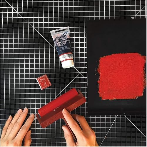 Miniatura 14 de Speedball Tinta de impresión en bloque soluble en agua 3512 – Color intenso con acabado satinado AP no tóxico 2.5 onzas líquidas, amarillo oscuro