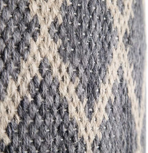 Miniatura 6 de SIMPLIHOME Edgeley Puf redondo bohemio en gris, tejido natural de yute trenzado para la sala de estar, el dormitorio y la habitación de los niños