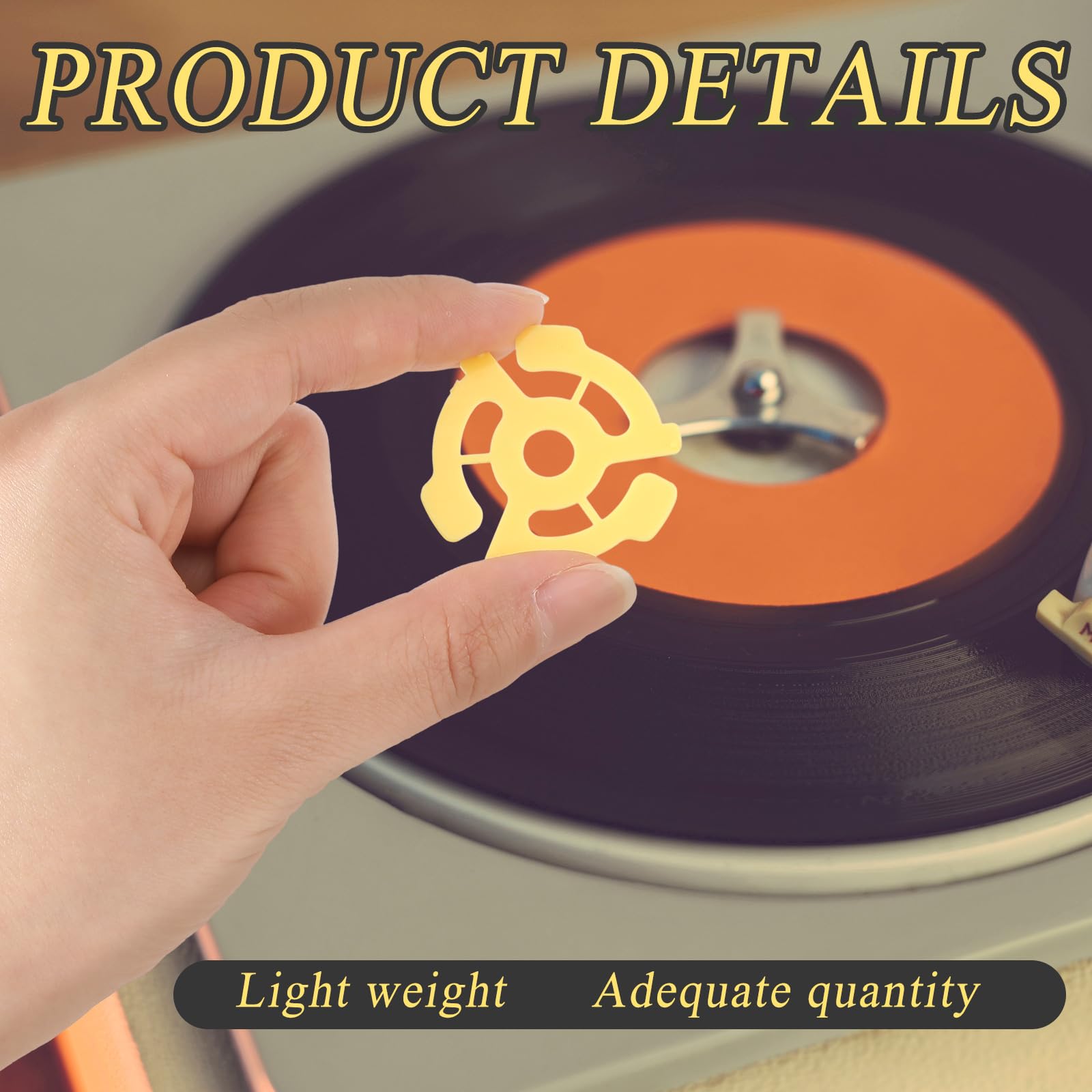 Record Insert Snapklik.com : 100 Pcs Flat Plastic Record Adapters Snap In Inserts To ...