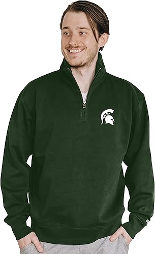Miniatura 143 de Blue 84 Sudadera con cremallera de un cuarto para hombre de la NCAA Gris