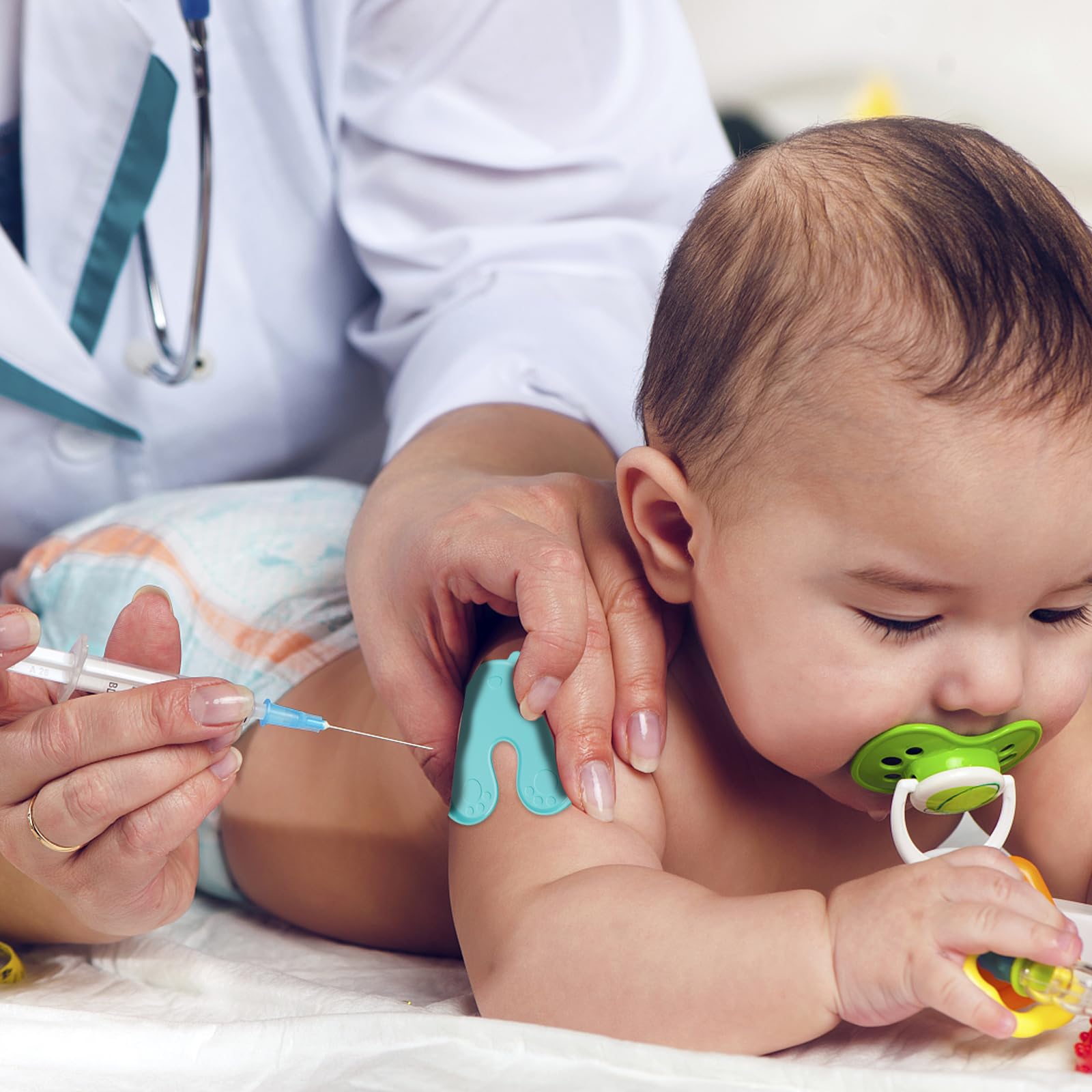 4pcs Kids Comfort Injections Patches Reusable TPE Baby Injections Support Easy to Apply Patches Suitable for Hospital Home