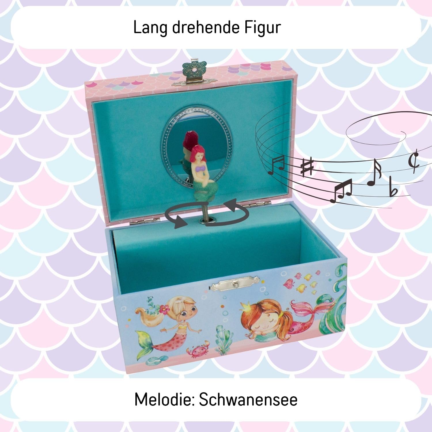 Boîte à Bijoux Musicale Lac Des Cygnes - Avec Miroir Et Figurine Dansante