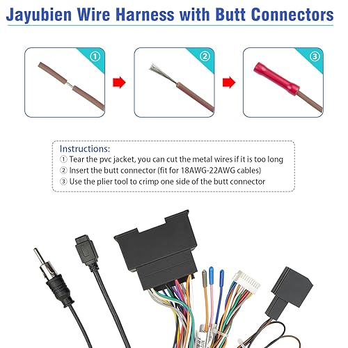Miniatura 8 de Jayubien Kit de arnés de cableado de radio de 44 pines de repuesto para Chevrolet Malibu Trax Cruze Aveo Orlando, conector estéreo Android ISO de 16