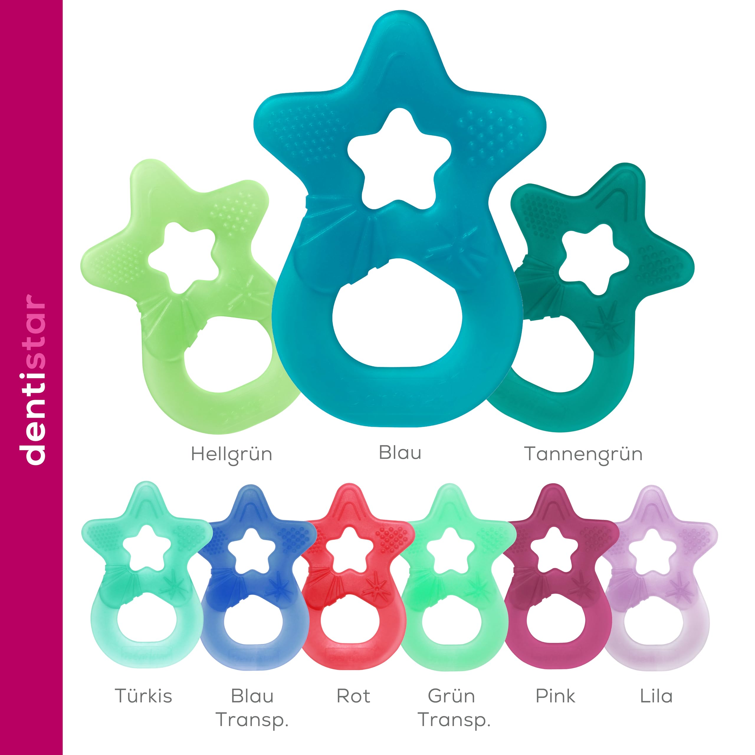 dentistar Star Teether Pack of 2, Teething Baby Toy for Infants Aged 3+ Months - Image 4