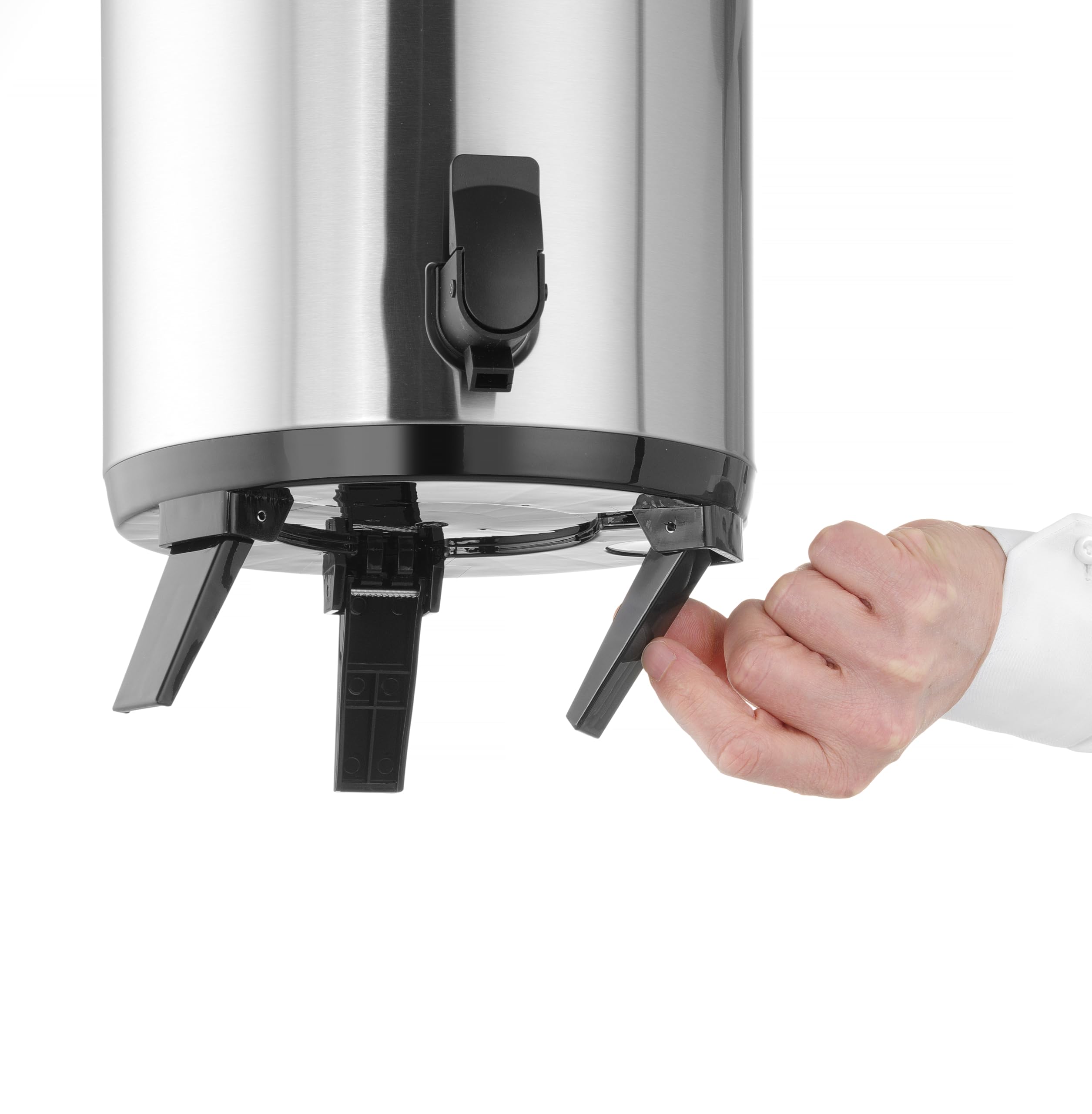 HENDI Distributore acqua calda e fredda portatile, 9L, acciaio inox, -10° a 100°C, ø226x350mm