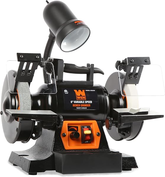 WEN Bench Grinder with Flexible Work Light