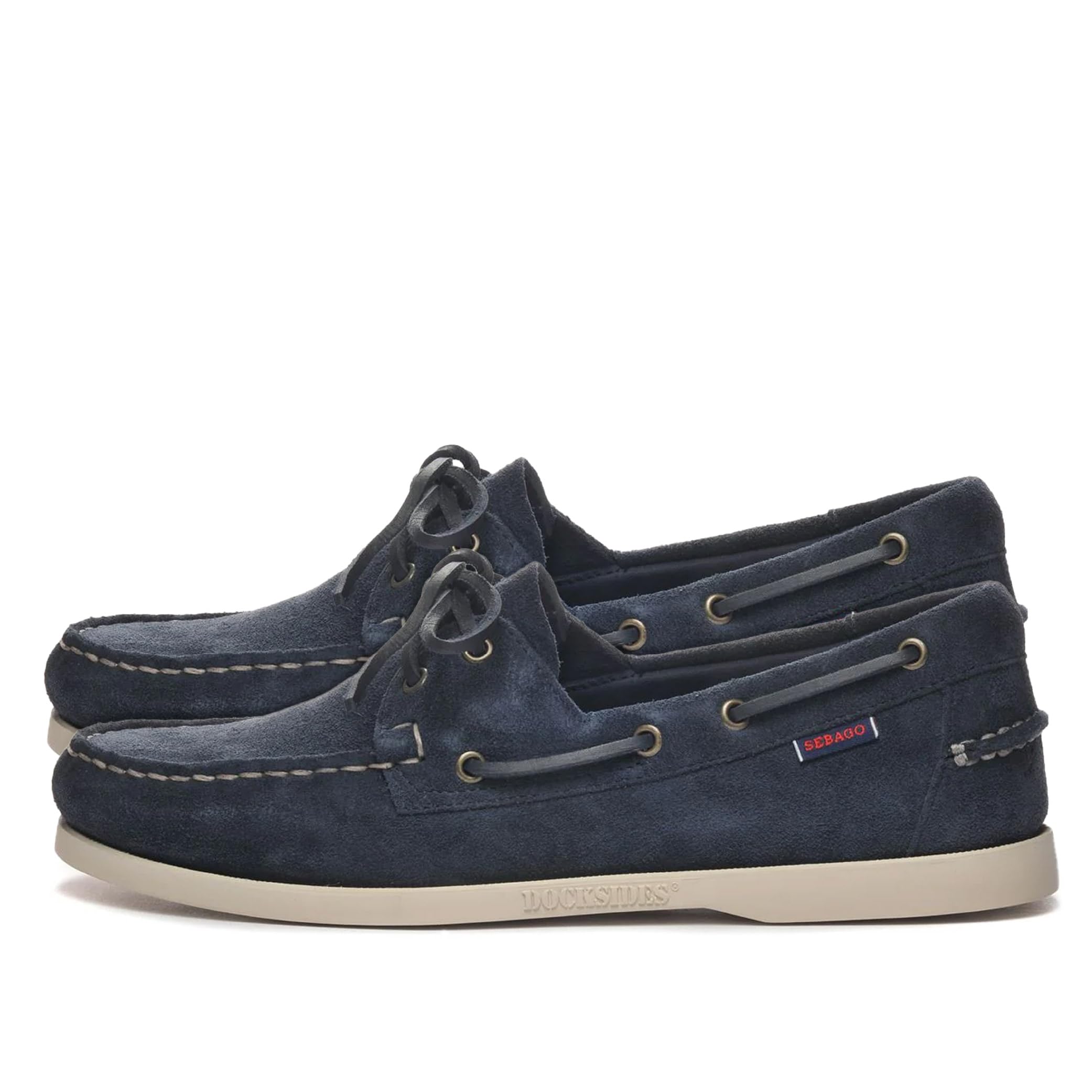 Sebago Docksides® Segelschuhe Portland Flesh Out Woman 781111W-907, Velourleder, Braun-Cognac Braun
