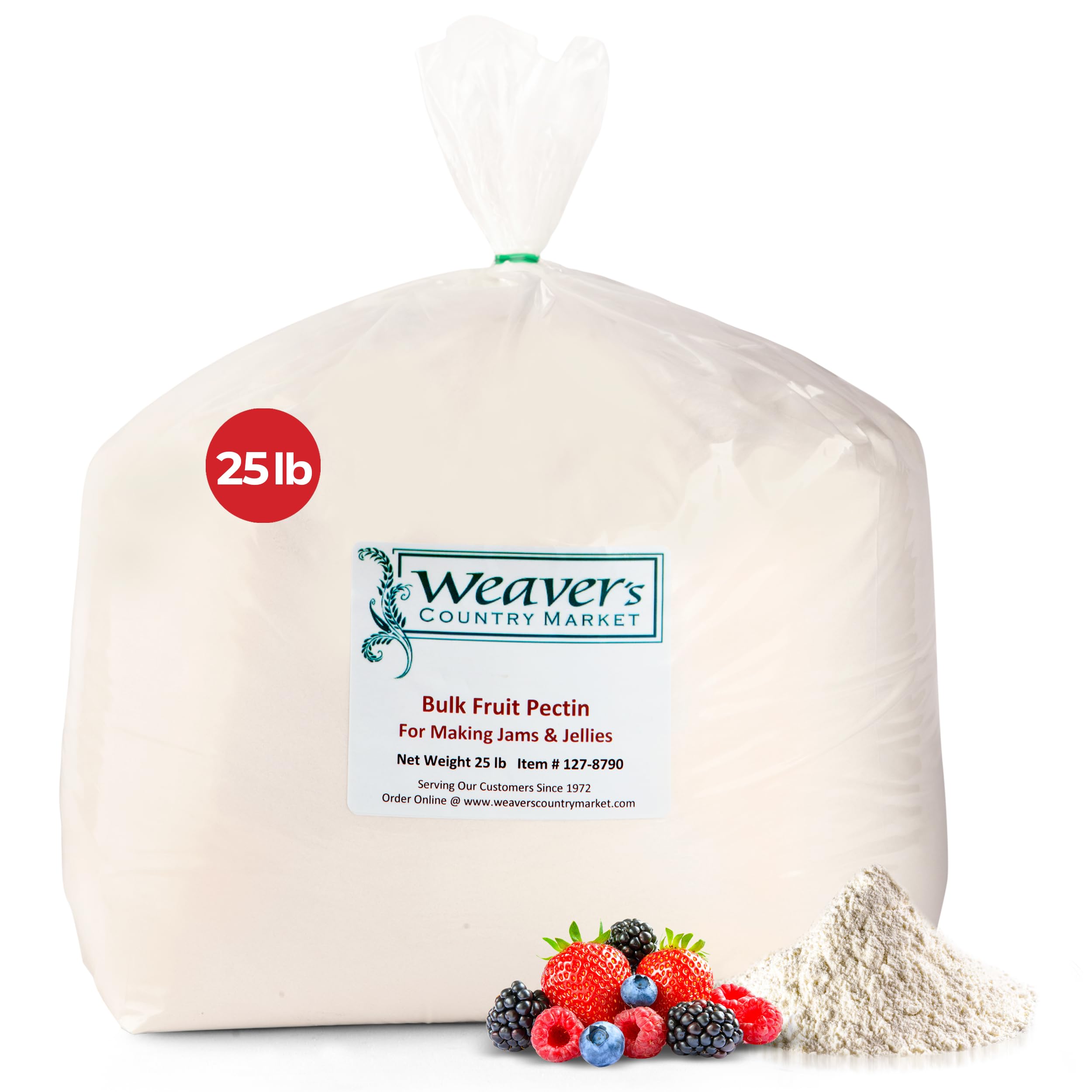 Weaver's Country Market Bulk Fruit Pectin Powder for Jam and Jellies - Made in USA Pectin for Canning Jelly, Cost Effective Pectin for Canning Jam (25