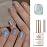 Born Pretty Cat Magnetic Eye Gel Nail Polish, Blue Auroras Cat Magnetic Gel, Mermaid Shiny Effect Pink Soak Off Nail Art Salon Manicure Home Gift 15ml