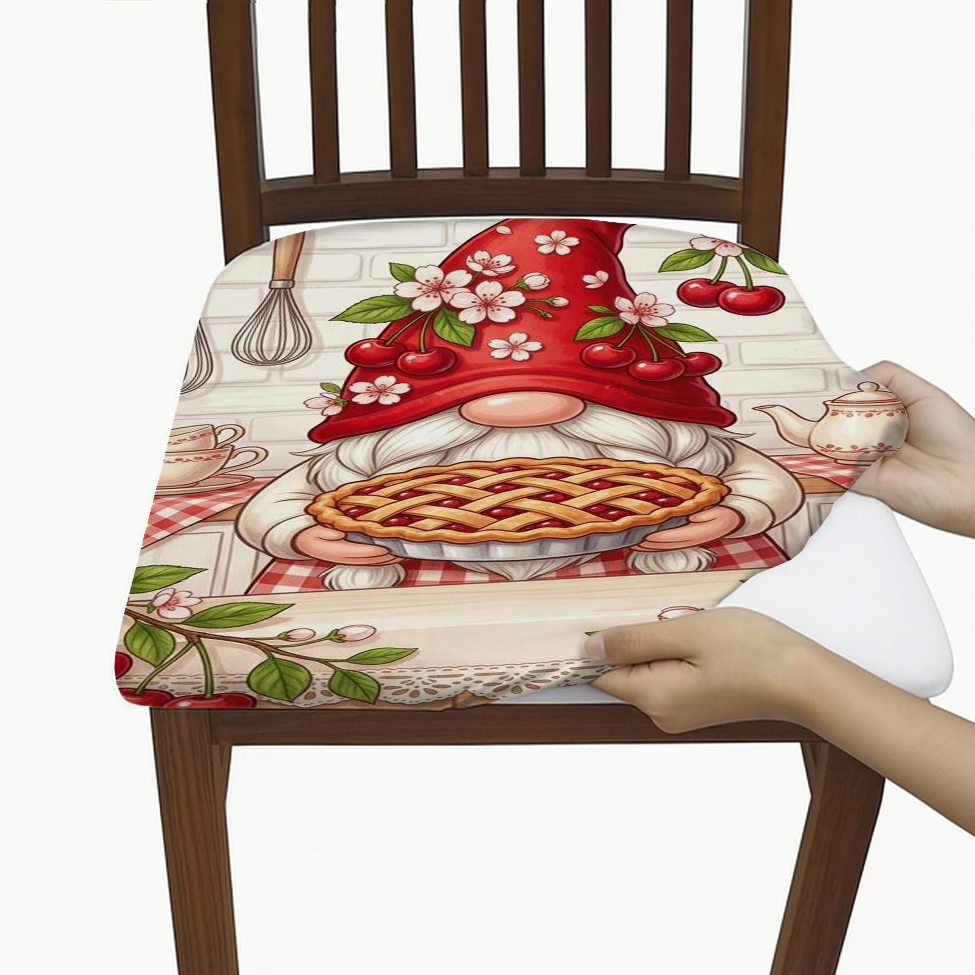 Housse de chaise extensibles x6 rouge automne pour décoration salle à manger et fête