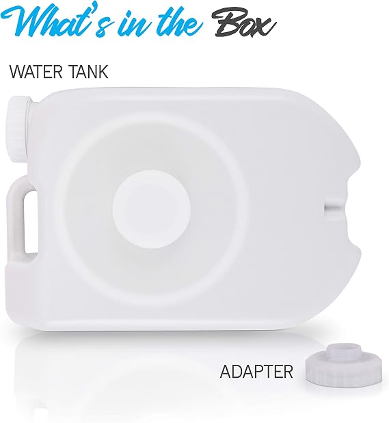 SereneLife 24L Compact Portable Water Tank - Non-toxic Water Container Reservoir W/Carry Handle - For Outdoor Social Events, Work Sites, Camping, Boating, Emergency Preparedness -SLCAWT20