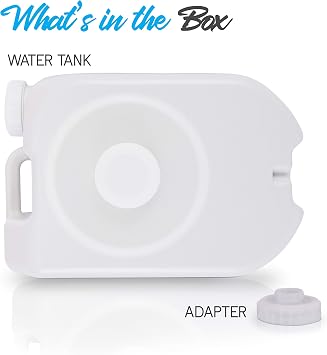 SereneLife 24L Compact Portable Water Tank - Non-toxic Water Container Reservoir W/Carry Handle - For Outdoor Social Events, Work Sites, Camping, Boating, Emergency Preparedness -SLCAWT20