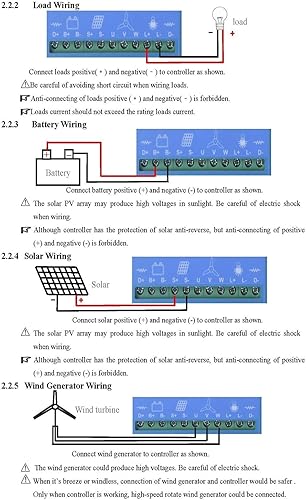 Miniatura 5 de MPPT Wind Energy - Controlador de carga híbrida solar de 12 V, 24 V, 48 V, turbina eólica, ajuste de voltaje automático (color  2448 V, tamaño