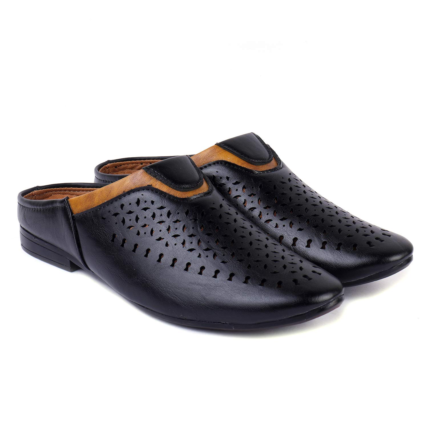G L Trend Open Back Half Cut Bantu Lapada Shoe for Men- 10 UK Black (B085HY1449) Amazon Price History, Amazon Price Tracker
