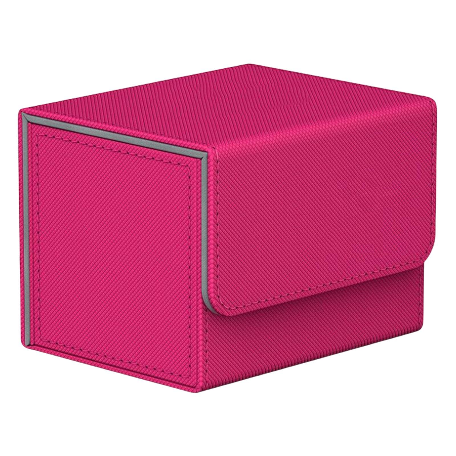 WOVEBIUS Sturdy Trading Card Deck Box Storage for Card Protective Carrying Pink,104x83x73mm
