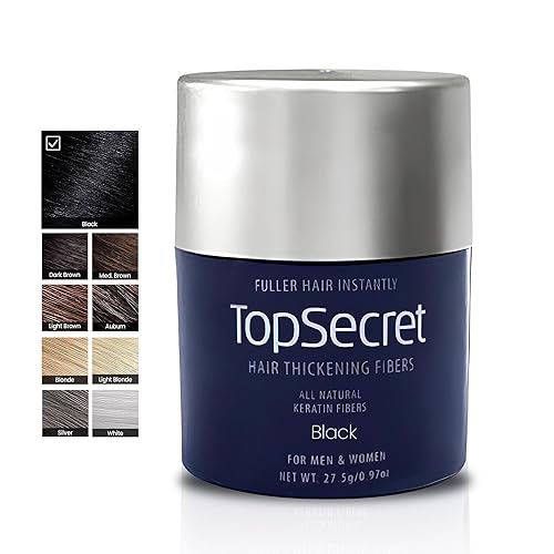 Top Secret Recambios de fibras de construcción para engrosar el cabello, relleno de cabello natural e indetectable, para hombres y mujeres, rellena
