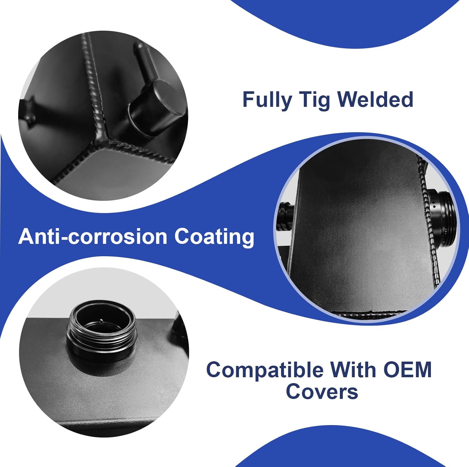 Aluminium Alloy Front Engine Coolant Expansion Tank Compatible with Jeep Wrangler JL JLU 2018+ & Gladiator JT 2020+ 2.0&3.6L Model, Replace 68364312AC/68364312AA/68364312AB/68388115AB