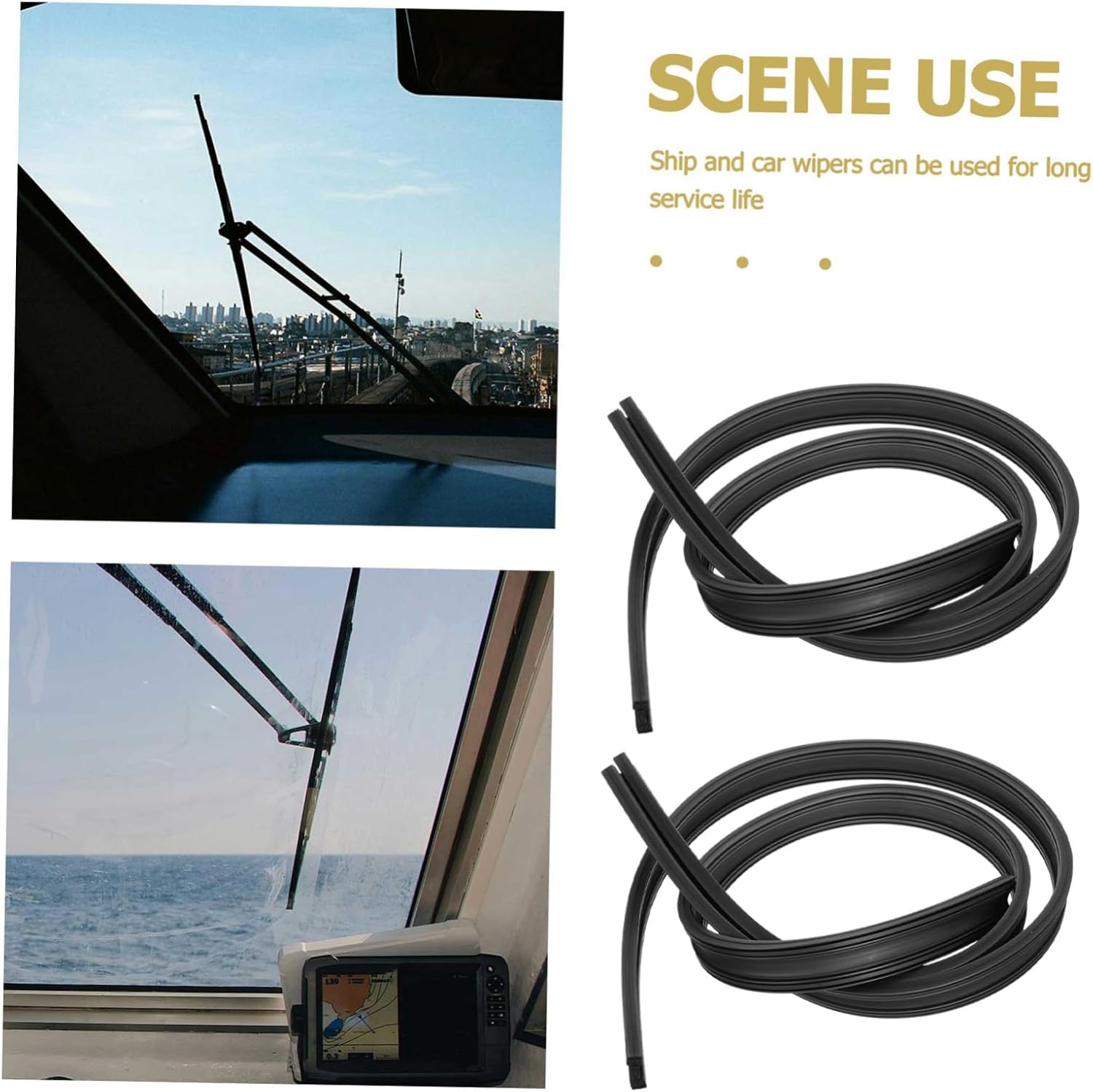 4pcs Windshield Wiper Inserts Rubber Refills for Front and Rear Streak Cleaning Performance Compatible Vehicles