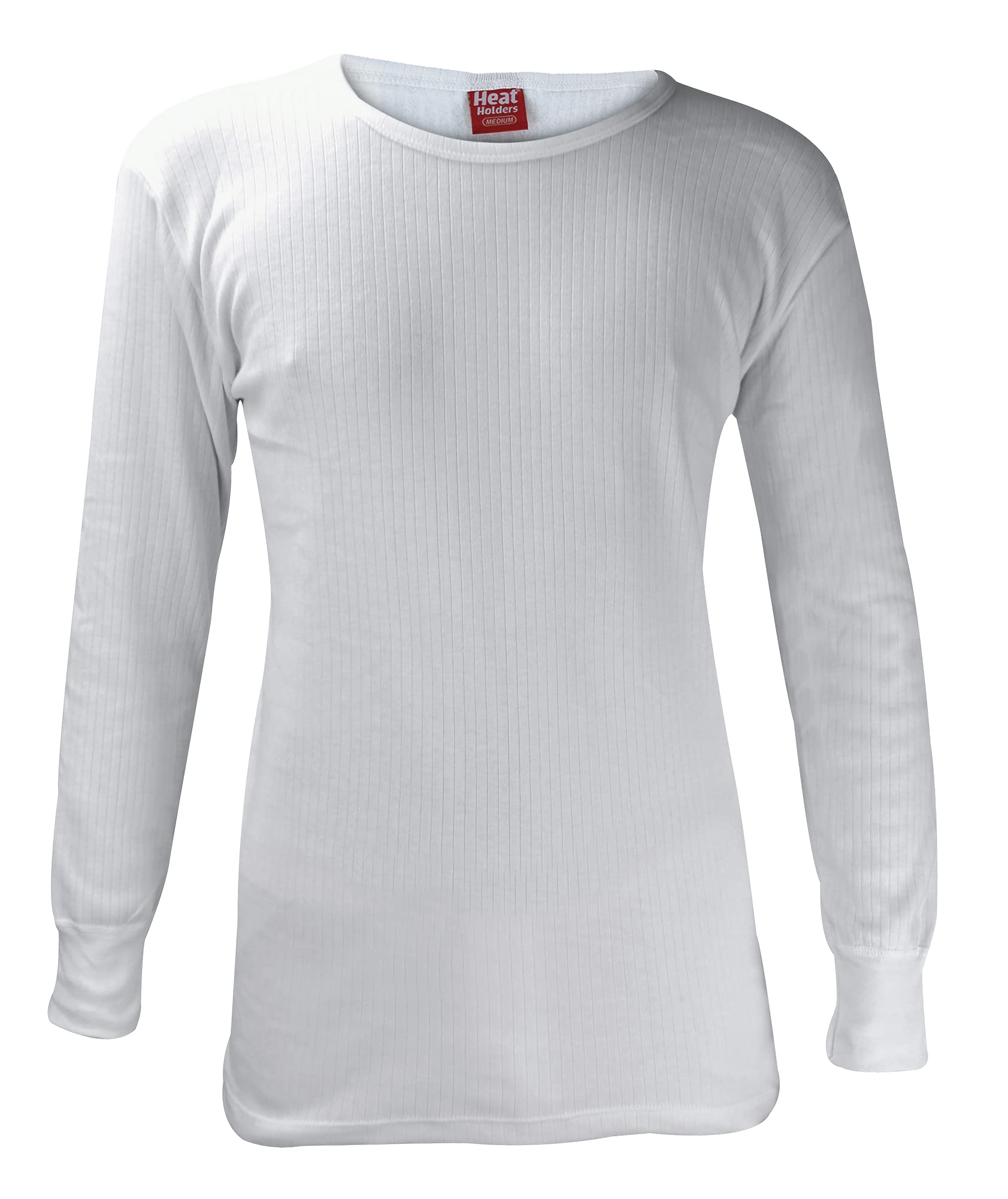 Heat Holders Mens Cotton Thermal Vest Top T-Shirt Long Sleeved White XXL 47-49