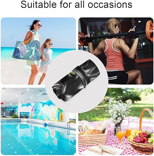 Miniatura 5 de ERKIES Black Cat Cartoon Wet and Dry Bags 2Pcs Waterproof Reusable Multifunctional Organizer with Zippered Pockets Can be Used for Beach Travel Gym