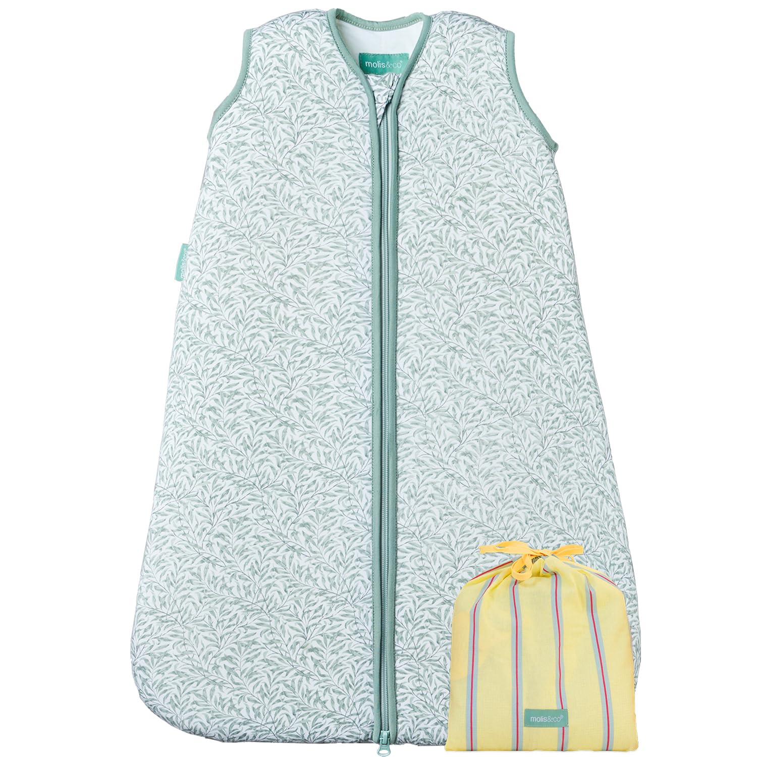 molis&co - Saco Dormir Bebé TOG 1-85 cm (6-18 Meses) - Saco Dormir Bebe Primavera y Otoño sin Mangas - Saco de Dormir Bebe para Niños Niñas (Unisex) - 100% Algodón (Oeko-Tex) - Ines II