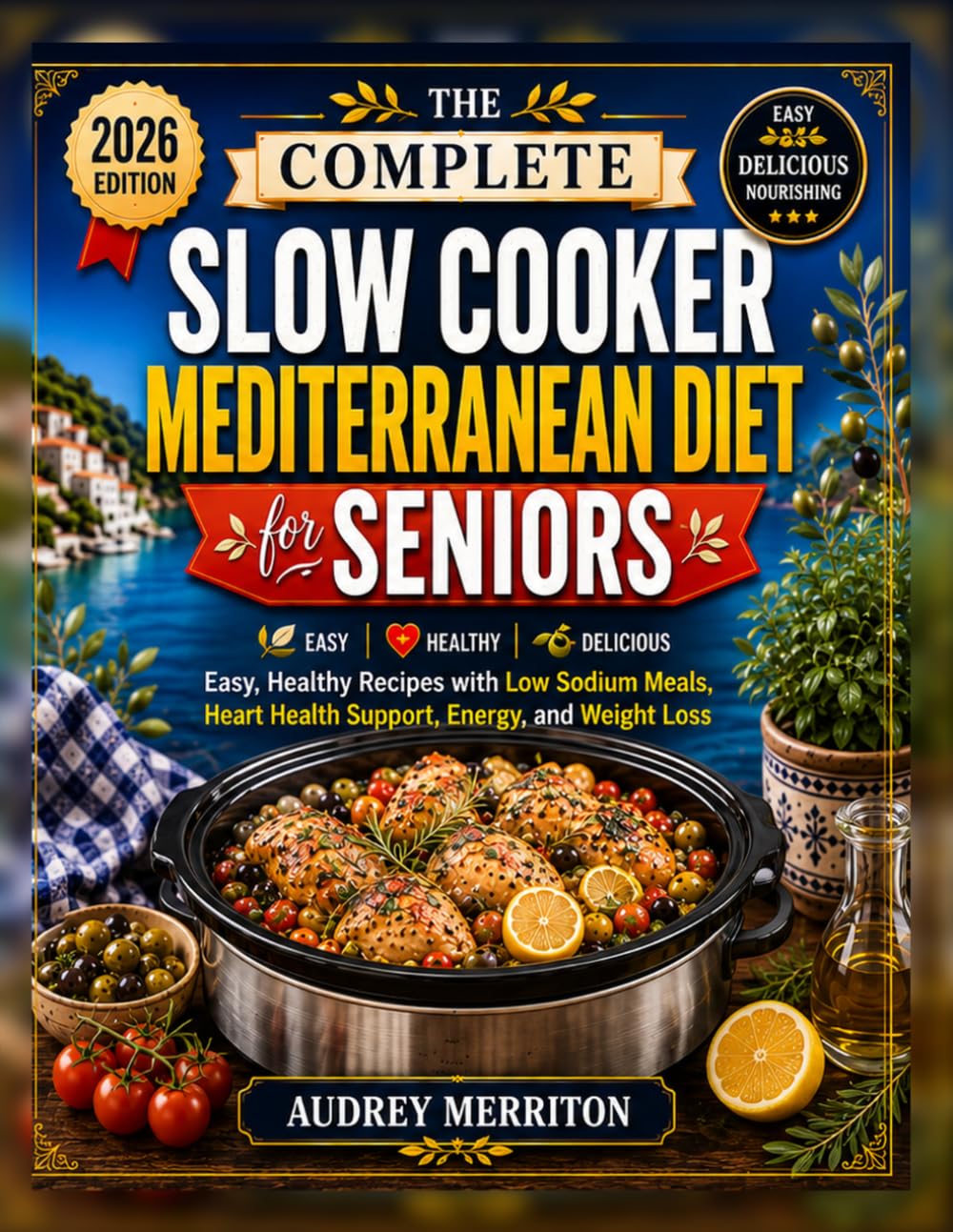 The Complete Slow Cooker Mediterranean Diet for Seniors: Easy Healthy Recipes with Low Sodium meals, heart health support, energy and weight