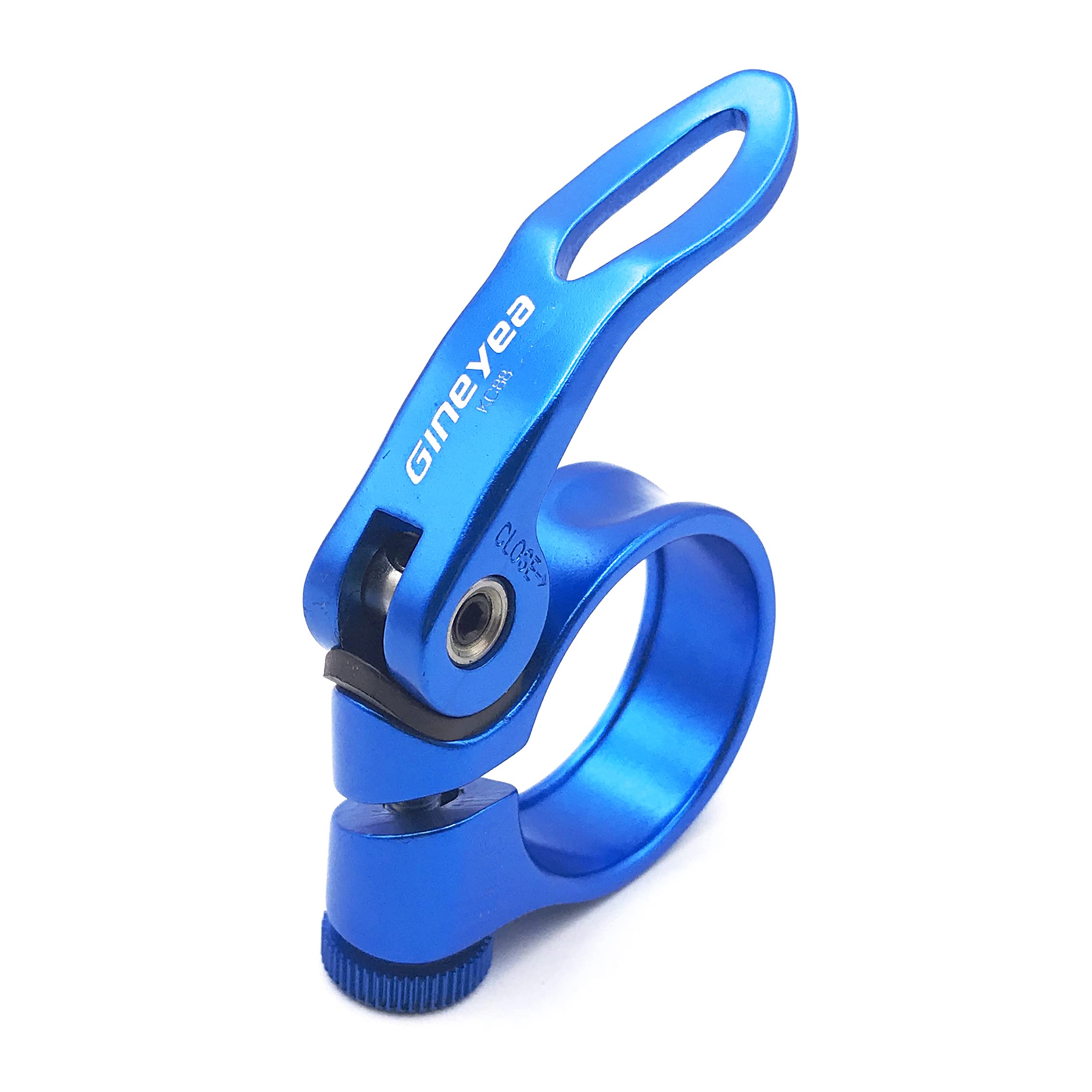 DEERU Aluminum Quick-Release Seat Post Clamp 31.8mm Bike Seat Clamp MTB Bike Road Bike Casual Bike Seatpost Clamp - Blue