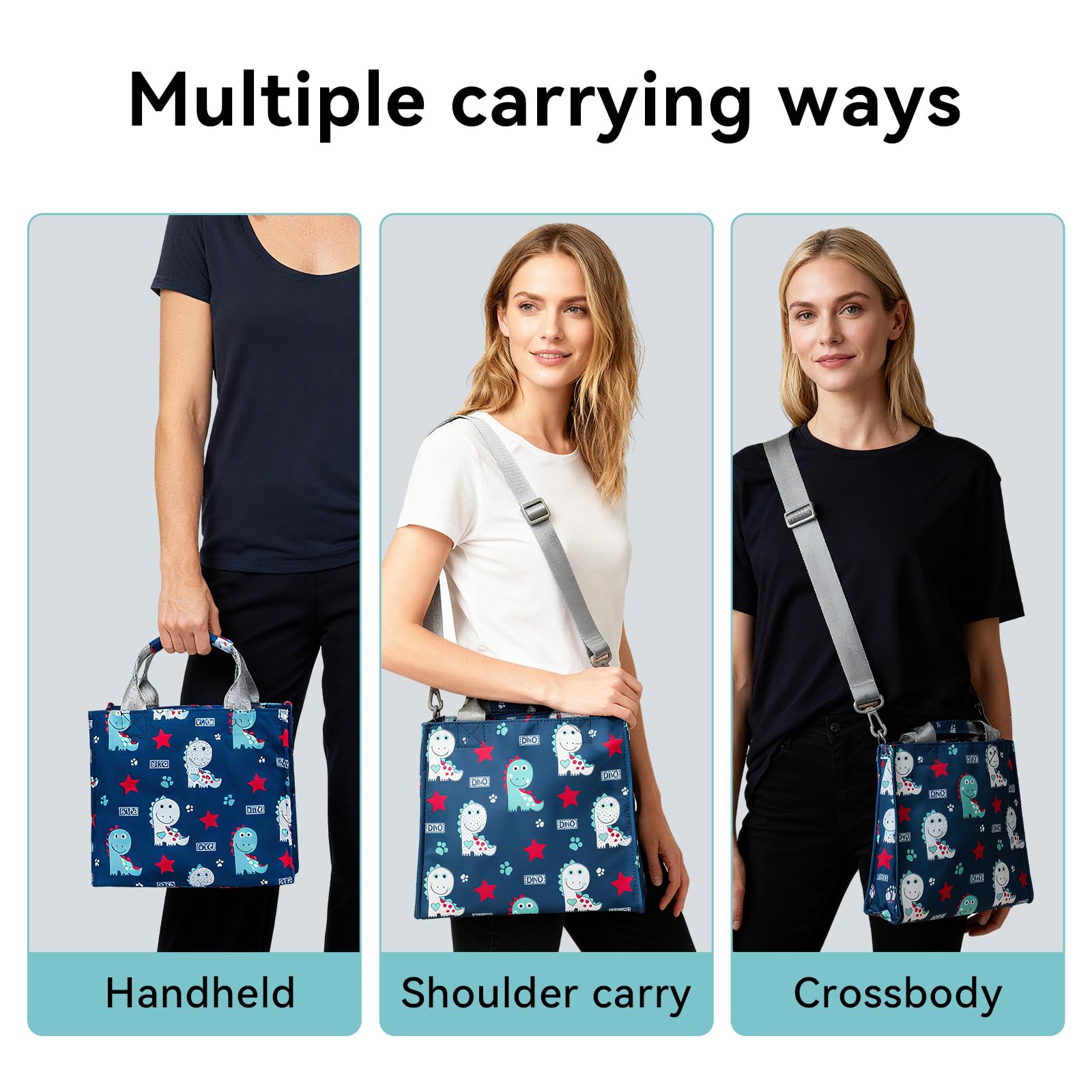 Kleine Wickeltasche, wasserdicht, Reisetasche, Mini-Wickeltasche, multifunktional, kleine Wickeltaschen, Umhängetasche (niedlicher Dinosaurier)