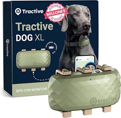 Tractive GPS Dog XL perros grandes - localizador GPS 1 mes batería
