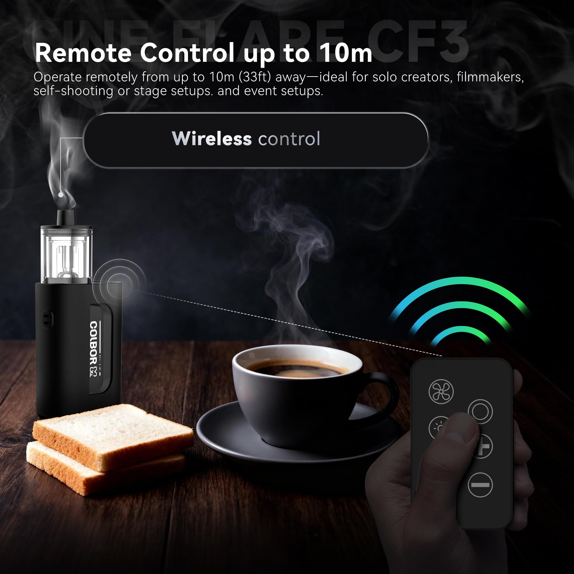 COLBOR CF3 Nebelmaschine Fog Machine für Fotografie, Nebelgerät für Bühnen und Streaming Szeneneffekte