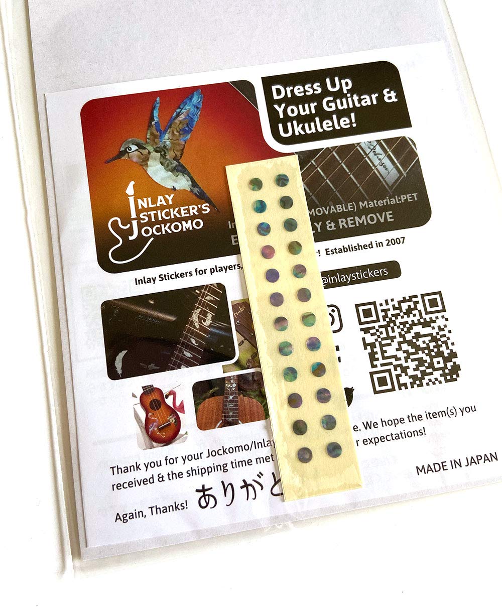 Inlay Sticker Fret Markers for Guitars &amp; Bass - 1/8" Small Side Marker Dots - Abalone-Mix