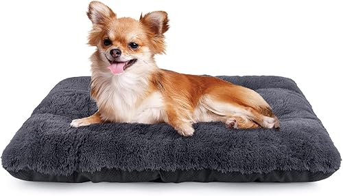 JOEJOY Almohadilla para cama para perro, cama de lujo lavable para perros, almohadilla suave antideslizante para perros pequeños, 23 x 18 pulgadas,